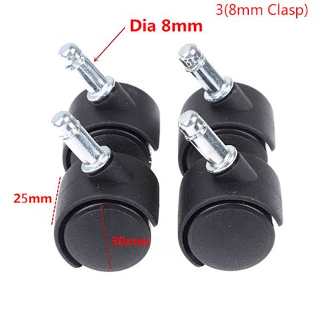 4st 30mm Stol Hjul Möbel Hjul Svänghjul Hjulbroms Whee