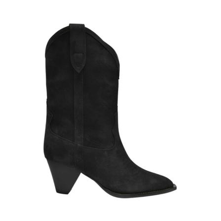 Isabel Marant Luliette Ankle Støvler in Faded Black Leather Sort, Dame, Størrelse: 37 EU