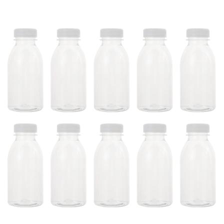 10 st Glasdricksflaskor Lock Plast Sodaflaskor Resa Transparenta Flaskor Återanvändbara Dryckesflaskor Transparenta Dricksflaskor