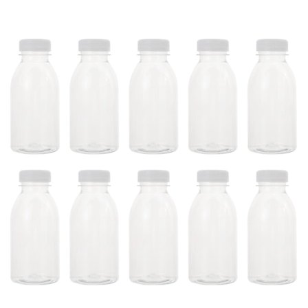 10 stk. glasdrikkeflasker låg plastik sodavandsflasker rejse klare flasker genanvendelige drikkeflasker klare drikkeflasker