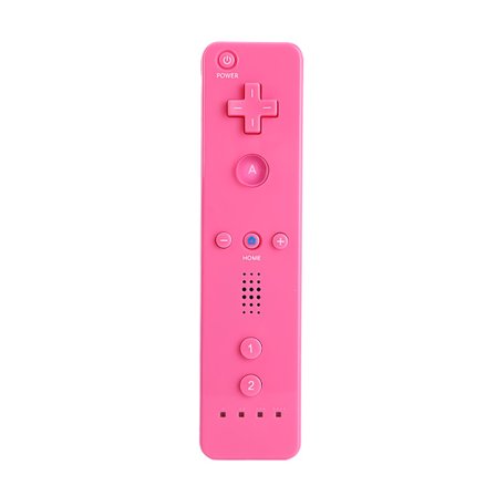 Trådløs spilhåndtag Venstre+Højre fjernbetjening med silikoneetui til Nintendo Wii Pink