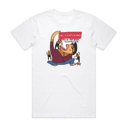 Los Campesinos Håll fast nu Youngster Album Cover T-Shirt Vit XXL