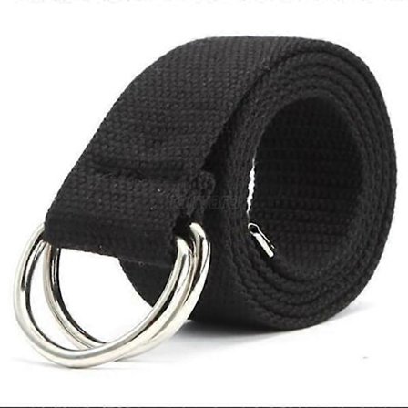 Canvasbälten med D-ring för män och kvinnor, vävband, midjebälte [DB]