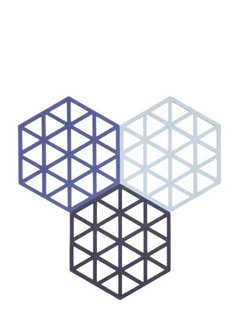 Zone Denmark Bordskåner Triangles 3 Stk. - Multi/patterned - 16X14X2.5CM