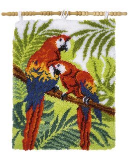 Ryijymatto/Seinävaate Papukaijat