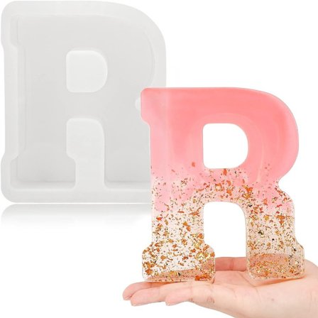 R Silikon Stort alfabet Epoksyharpiksform Stor bokstav