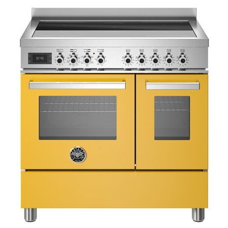 Bertazzoni PRO95I2EGIT Professional induktionsspis med dubbelugn, 90 cm, gul | Vitvaror > Induktionshällar > Induktionsspis | Bagaren och Kocken