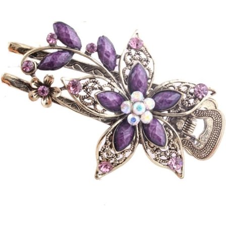 Vintage Smykker Krystall Hårklemmer