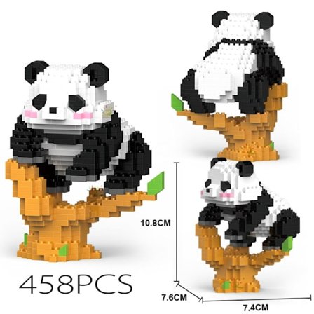 Panda Building Block Leksaker Monterade Leksaker 2 2