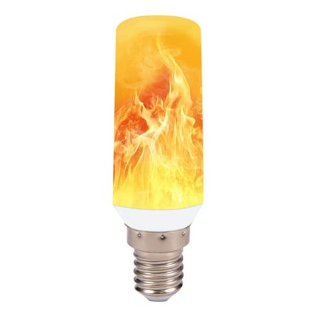 LED-lampa med brinnande ljuseffekt, E14