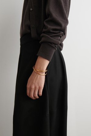 COS Women's Tunt Armband I Dubbel Design in Guld