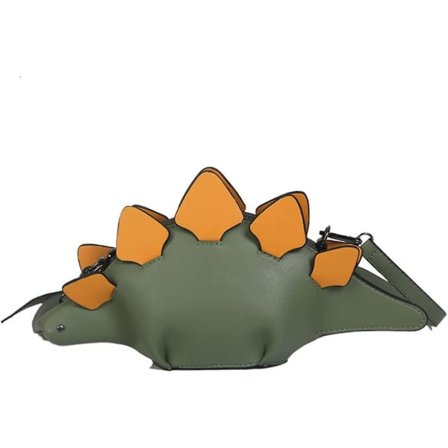 1 stk. Nytt Dyreformet Skulderveske Dinosaur Crossbody Vesker Bærbar Clutch Vesker Unik Skulderveske Kosmetikk Organizer (Grønn)