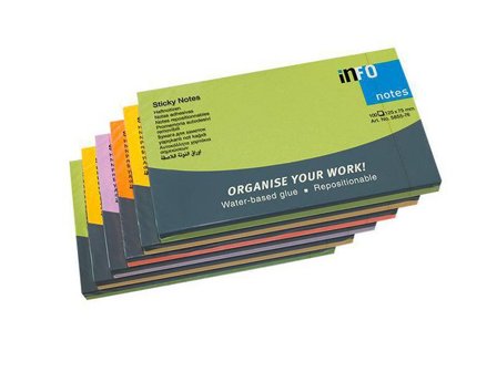 info Notes 75x125 Spring - Lyreco - Kontorsmaterial - Notes och Post-It - Notes - Färgade