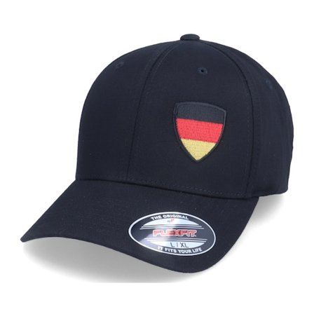 Forza - Svart flexfit Keps - Germany Flag Shield Black Flexfit @ Hatstore