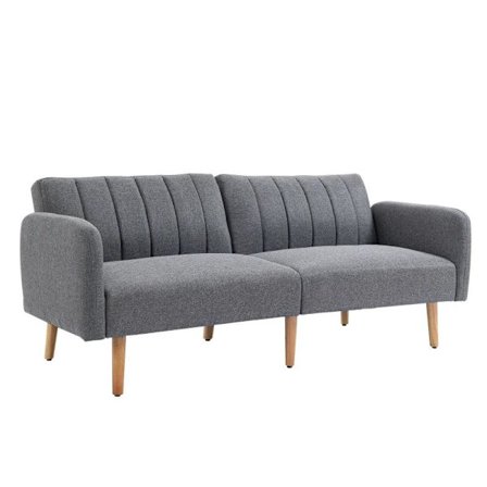 Rootz Sovesofa - 2-personers stofsovesofa - Sofa med sovefunktion - Polyester - Gummi - Trægrå - 173 x 75 x 73 cm