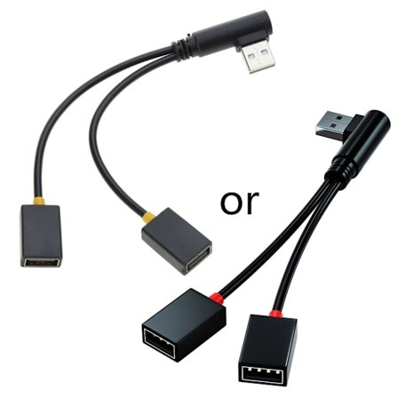 1 i 2 ut bil usb splitter multifunksjonell adapter ledning ladekabel for bærbar datamaskin utvidelse Multiple Interface Hub