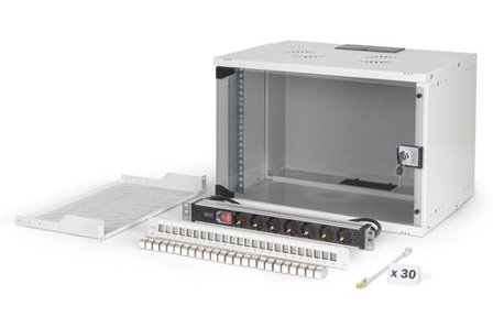 Digitus 19 network bundle 7U cabinet and equipment gr SOHO Pro version unmounted NS