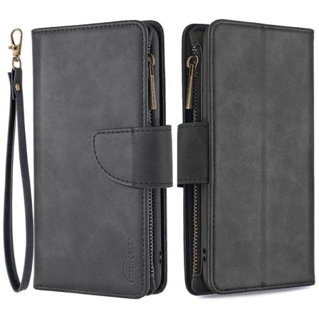 Premium Lompakko iPhone 13 Läppäkotelo - Musta Black
