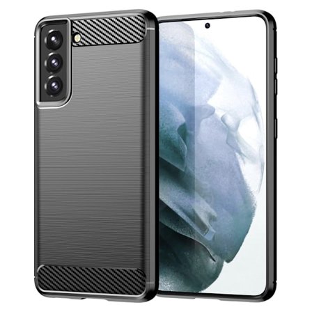 Carbon Flex Etui Samsung Galaxy S21 - Sort