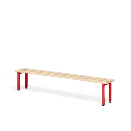 Changing room bench ELITE, 1800x300x390 mm, beech, grey