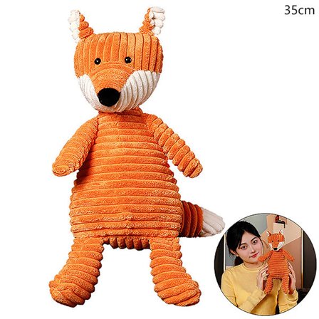 Randig plysch rävdocka Plyschleksak Skogsvilddjursleksak som present