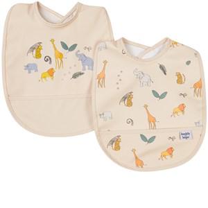 Buddy & Hope 2-Pack Wild Animals Bibs One Size - Baby feeding - One size - Yellow