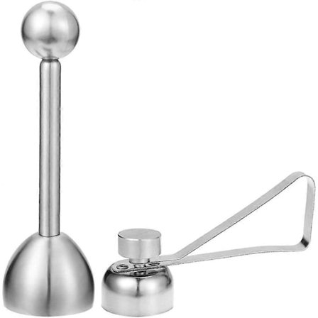 2 stk. Æggetoppere Æggeskalskærer Rustfrit Stål Æggeknækker Åbner Fjerner til Hårdkogte Bløde Æg