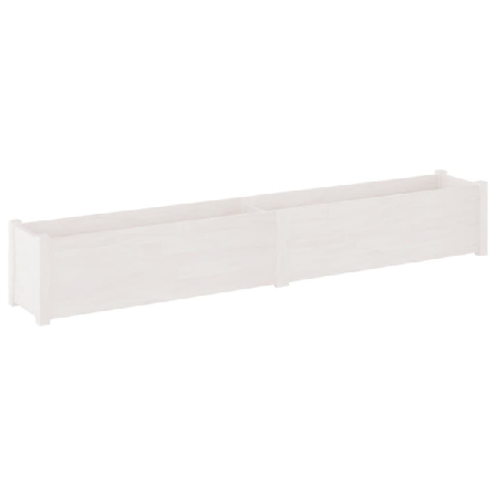 Vidaxl Odlingslåda Vit 200x31x31 Cm Massiv Furu Vit