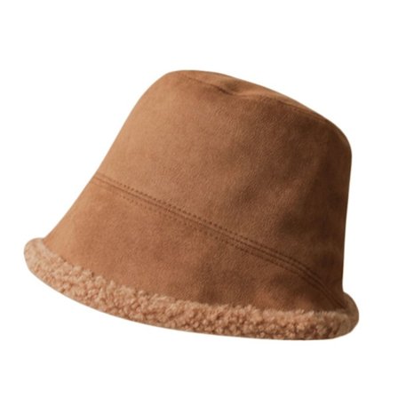 Plysj bøttehatt Fisherman Cap BRUN