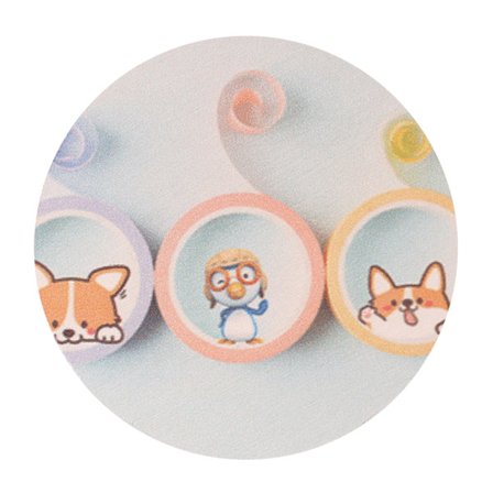 Flyvende Pingvin Rund Tegneserie Diatomé Jord Coaster Vandabsorberende Isolationspude Marmor Bordindretning