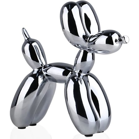 Shiny Electroplating Ballon Dog Statue Samleobjekter Figurer