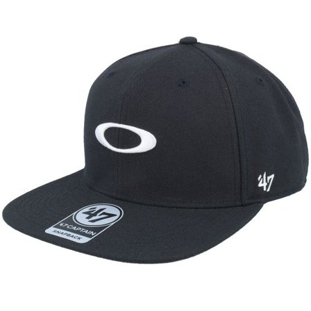 Oakley - Svart snapback Keps - 47 B1b Ellipse Hat Blackout/White-os @ Hatstore