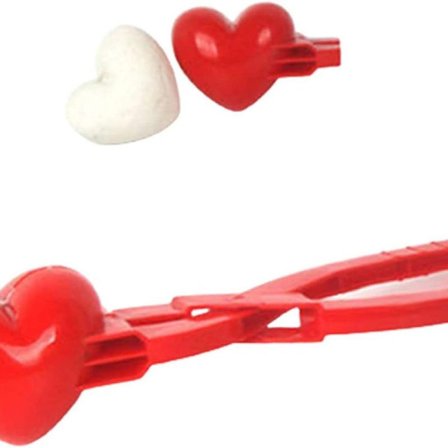 Audinpu Hjerte Snøball Maker Vinter Snøball Form Leke Plast