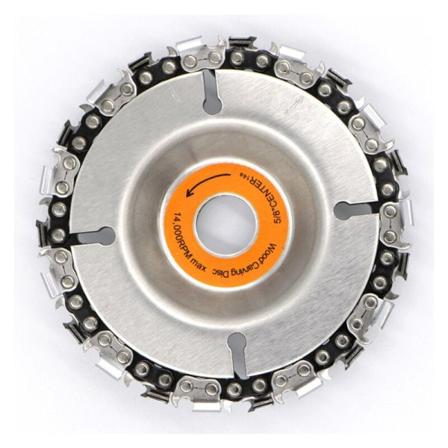 22-hammashiomalevy, hienoleikattu ketju 5/8" (16mm) keskireiällä, sopii 4" kulmahiomakoneeseen (100mm) tai 4-1/2" (150mm)