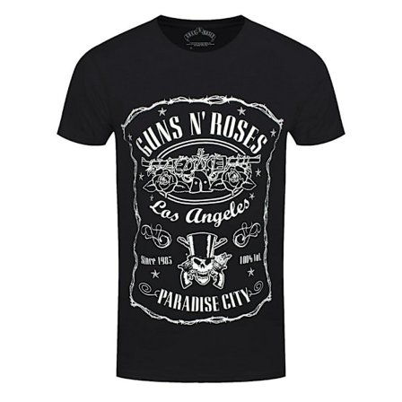 Guns N Roses Unisex Adult Paradise City Label T-Shirt L Svart
