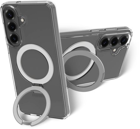 dbramante1928 Galaxy S26+ - Iceland Ultra D3O Qi2 Kick - Clear - Transparent skal med stativ till Galaxy S26+