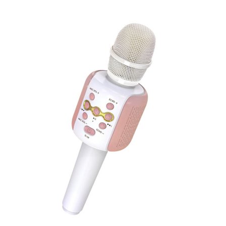 Langaton Bluetooth karaoke-mikrofoni LED-valoilla lasten juhliin
