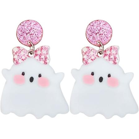Letvægts Akryl Søde Spøgelses Dråbeøreringe, Bedårende Spøgelsesøreringe, Smykkegave til Halloween og Hverdag