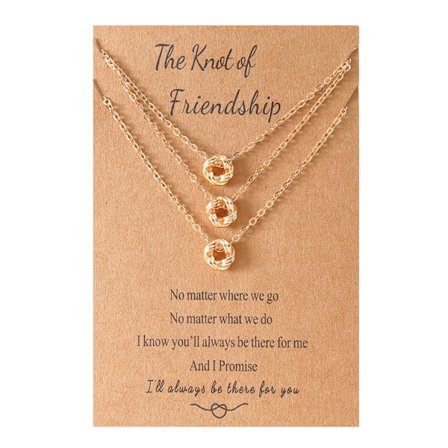 Best Friend Knot Halsband Födelsedagspresent 2-pack 3-pack smycken för kvinnor tjejer