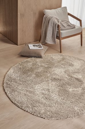 &Home - Ryamatta Lugo Round - Beige - Lugg & ryamattor - 160 - Från Homeroom