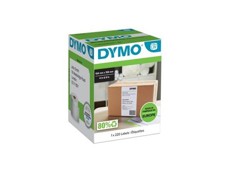 DYMO Etikett LW 104x159mm 220/fp - Lyreco - Kontorsmaskiner - Etikettskrivare och etiketter - Etiketter - Dymo