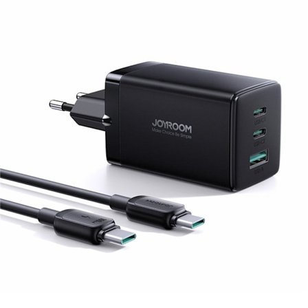 JOYROOM Snabbladdare 65W 2x USB-C/USB-A Kabel USB-C 1.2m EU
