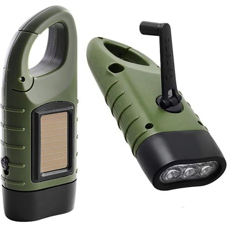 2-pack liten LED-ficklampa handvev uppladdningsbar sol blixt 60 lumen kurva Dynamo