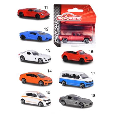 Leksaksbilar Majorette Street Cars Bilar Bil 1:64 7-8 Cm Metall 16. Röd Cab
