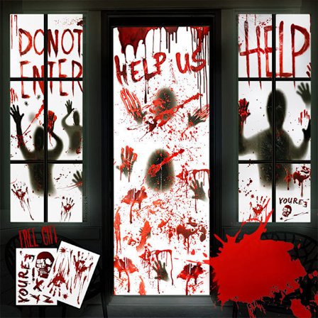 5 ark Halloween fest dekoration vindue klistermærker horror væg