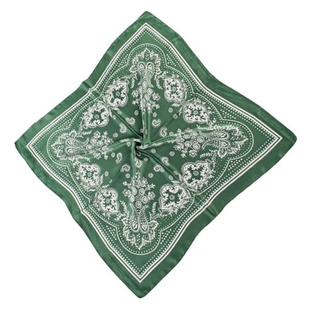 Elegant Paisley Square Scarf - 70x70cm Marinblå