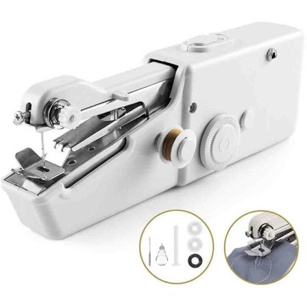 Håndsymaskine, trådløs håndsymaskine, hurtig søm til stofbeklædning, børnetøj, kæledyrstøj, hvid?