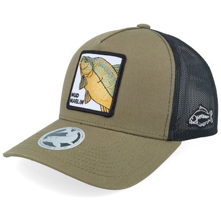 Skillfish - Green - trucker - Cap - Mud Marlin Mirror Carp Olive/Black A-frame Trucker - Hatstore