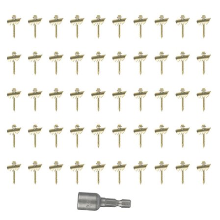 50 stk. 5 cm Hegn Fastgørelsesøm Galvaniseret Rustfrit Stål Hegn Klamme til Trådnet og Vævet Hegn