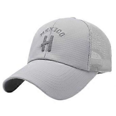 Urheilu baseball-lippikset klassinen leveälierinen hattu ulkoilu naisten miesten urheilulippis unisex-käyttöön aurinkohattu treeniin harmaa